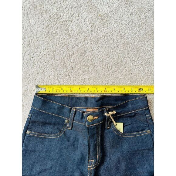 L’Exposition Dark Denim low riseJeans bootcut flare patches Equstrian sz 24 - Picture 5 of 13
